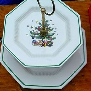 🎄Christmas Nikko Bundle 2 Tier Tray & Candle Xmas